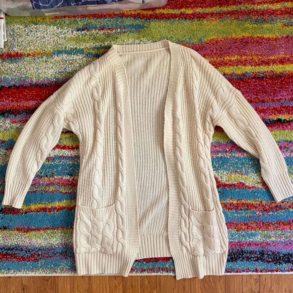 Cream colored cardigan